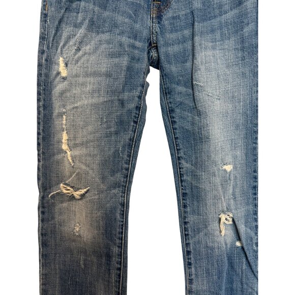 American Eagle Mens Original Straight Jeans 29x32 Distressed Blue Denim Pre-Owne - Picture 5 of 7